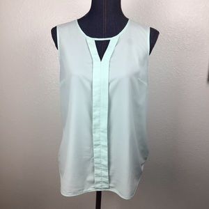 Merona - Mint Green Sleeveless Keyhole Neck Blouse